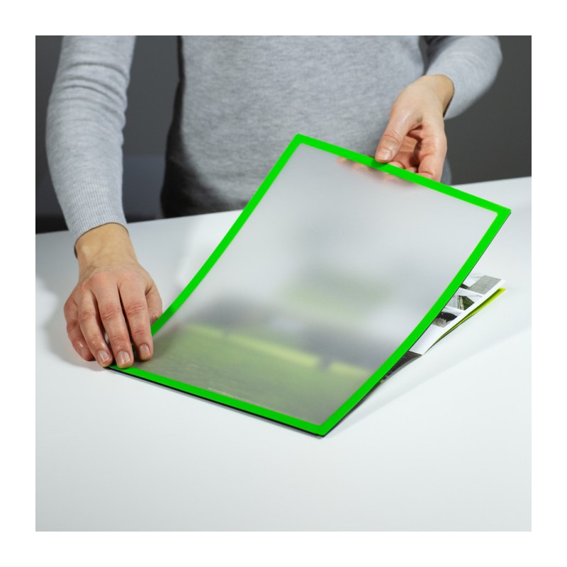 Buzunar magnetic A4 cu chenar verde
