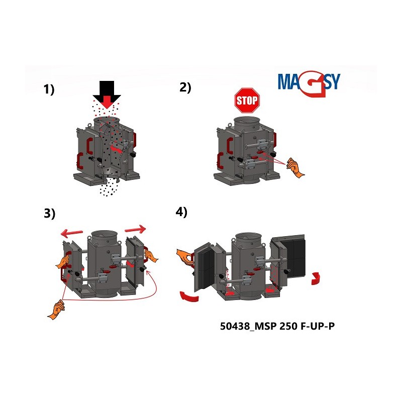 Separator magnetic tabular MSP 250 F-UP-P