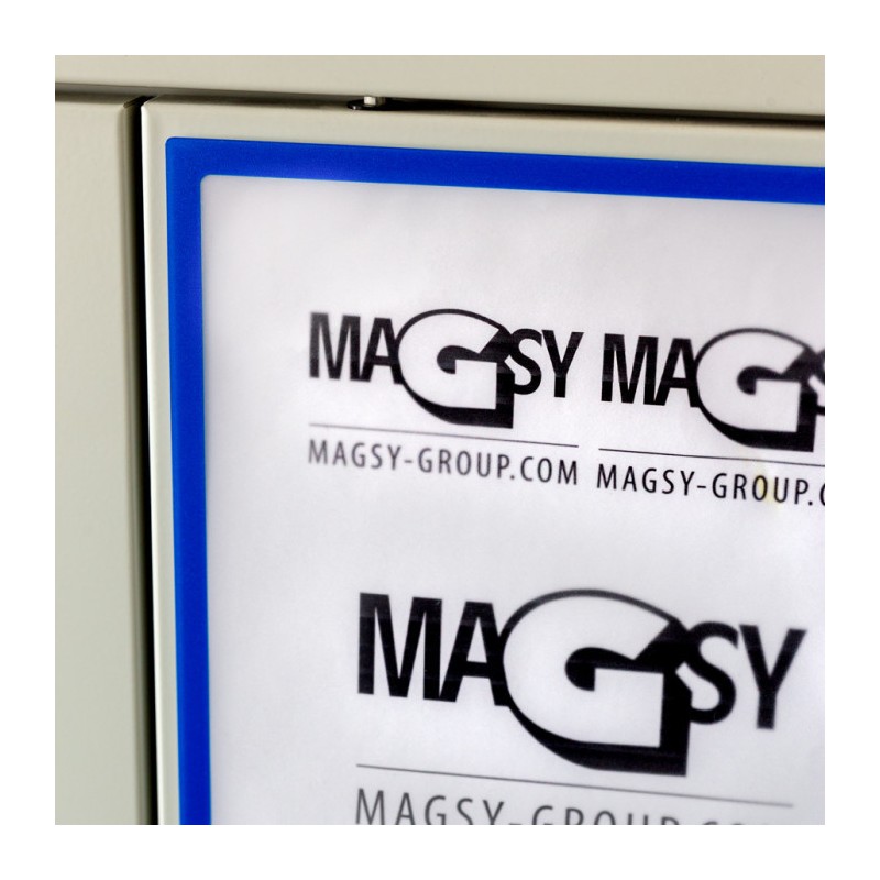 Buzunar magnetic Letter (279 x 216 mm) cu chenar albastru