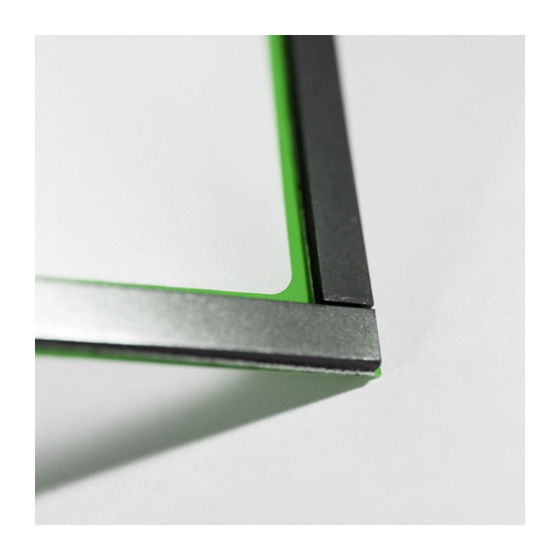Buzunar magnetic A3 cu chenar verde