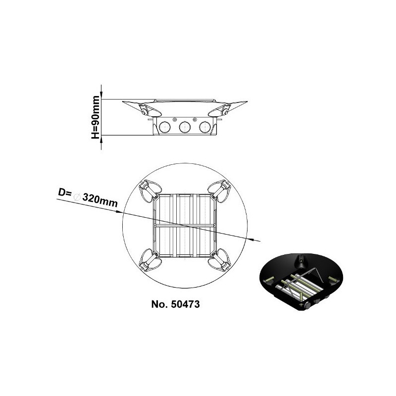 Magnet pentru pâlnia de alimentare - UP - model M