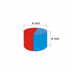 Magnet neodim cilindru cu diam.4x4 N 80 °C, VMM4-N35