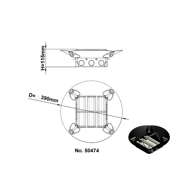 Magnet pentru pâlnia de alimentare - UP - model L