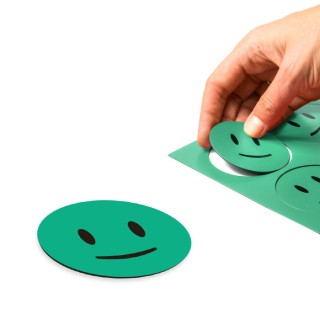 Smiley magnetic diam. 60 mm, 6 buc./A5 - verde