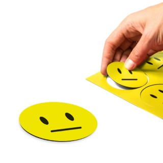 Smiley magnetic diam. 60 mm, 6 buc./A5 - galben