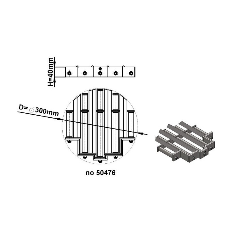 Magnet pentru pâlnia de alimentare (temperatura maximă de 80 °C) diam. 300 mm