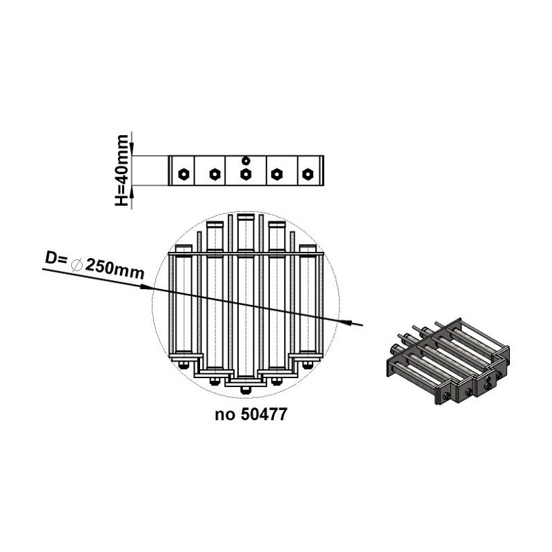 Magnet pentru pâlnia de alimentare (temperatura maximă de 80 °C) diam. 250 mm