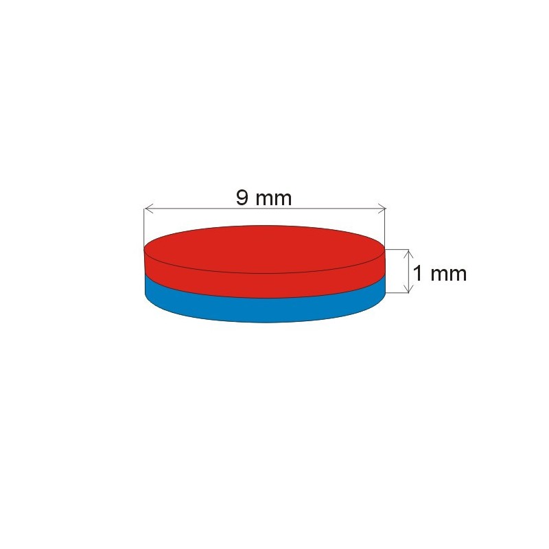 Magnet neodim cilindru cu diam.9x1 N 80 °C, VMM7-N42