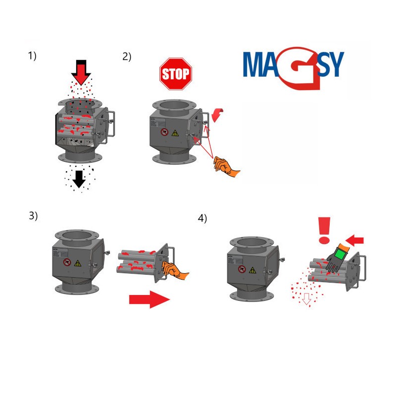 Separator magnetic cu grile MSV 150/5 VVM-ECO