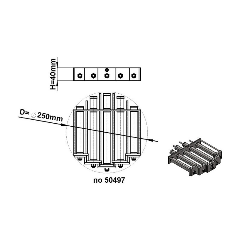 Magnet pentru pâlnia de alimentare (temperatura maximă de 120 °C) diam. 250 mm
