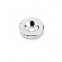 Magnet neodim cilindru cu gaură pentru șurub cu cap înecat diam. 18 x 4 N 80 °C, VMM4-N35