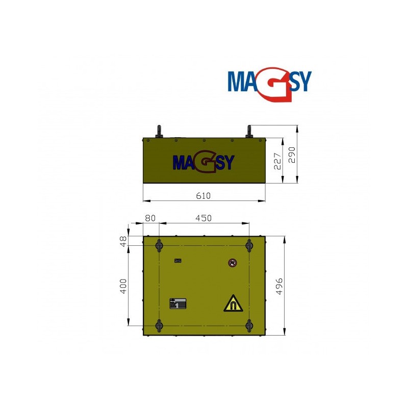 Placă magnetică MD modelul 1 - 610x496x227 F