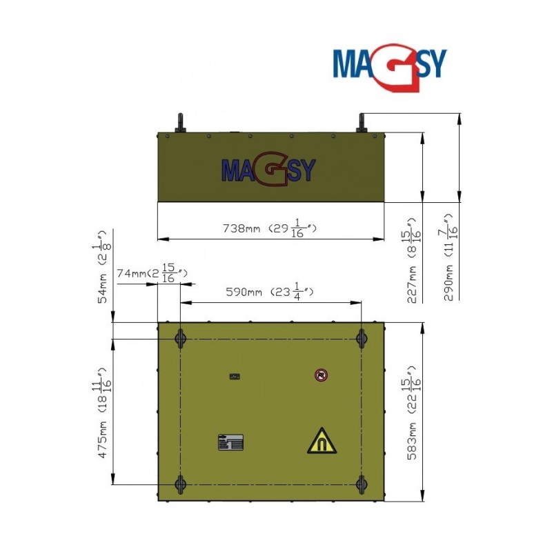 Placă magnetică MD modelul 2 - 738x583x227