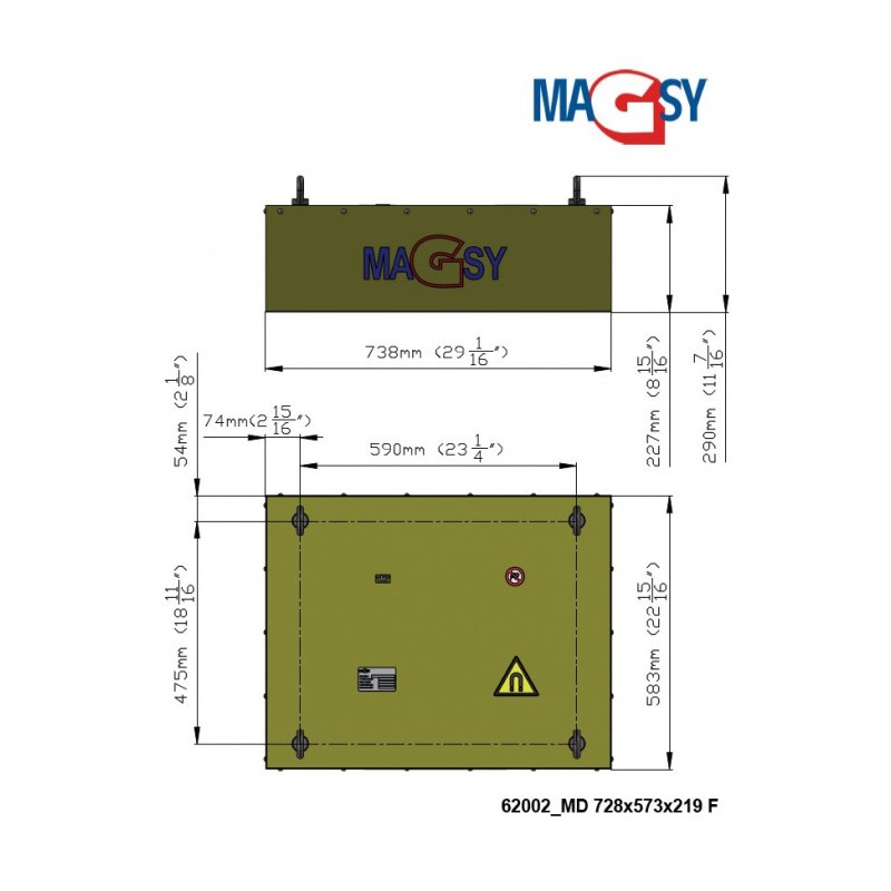 Placă magnetică MD modelul 2 - 738x583x227