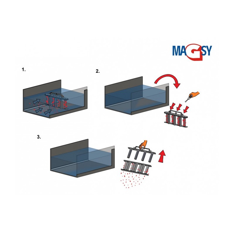 Grilă magnetică MR 390x140x50/4 F