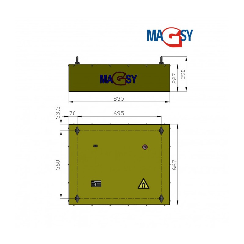 Placă magnetică MD modelul 3 - 835x667x227