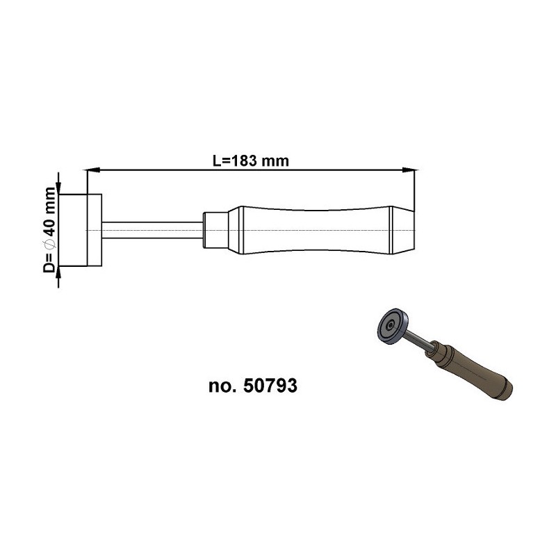 Tijă cu magnet diam. 40x8 mm, temperatura suportată max. 80 °C