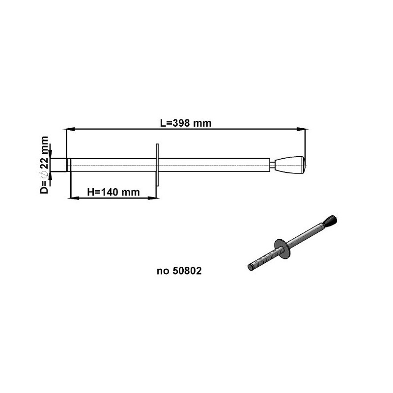 Bară magnetică de sortare de diam. 20 mm