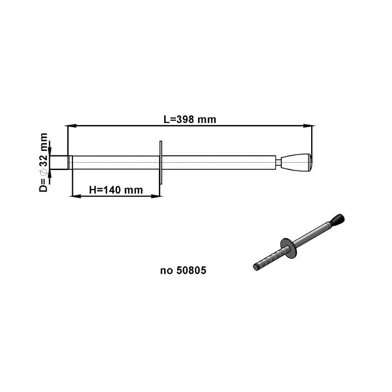 Bară magnetică de sortare de diam. 30 mm