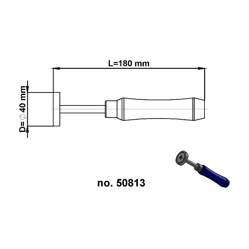Tijă cu magne diam. 40x8 mm temperatura suportată max. 350 °C