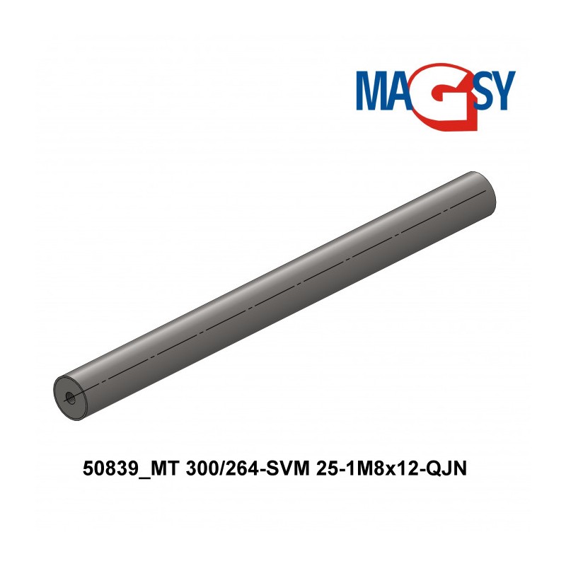 Bară magnetică - NdFeB diam.25 x 300 mm, 14.500 Gs, 95 N, 80 °C