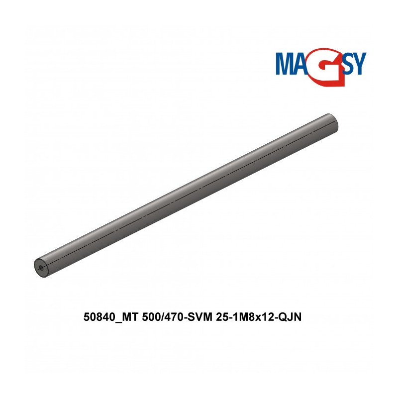 Bară magnetică - NdFeB diam.25 x 500 mm, 14.500 Gs, 95 N, 80 °C