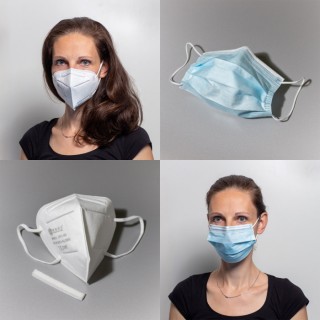 Mască de protecție FFP2/20 buc + Mască chirurgicală/50 buc