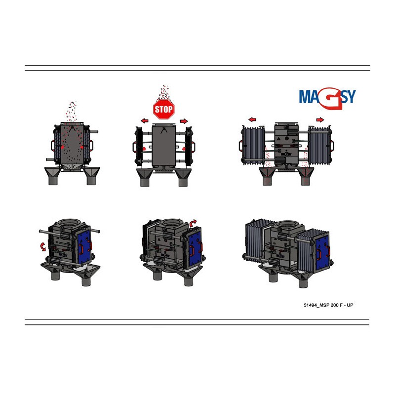 Separator magnetic tabular MSP 200 F-UP