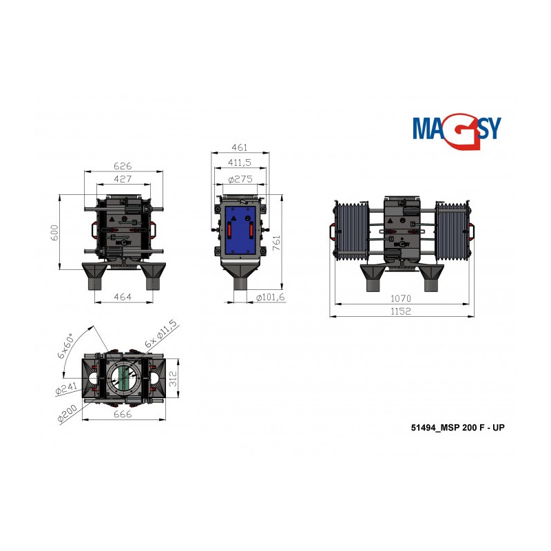 Separator magnetic tabular MSP 200 F-UP