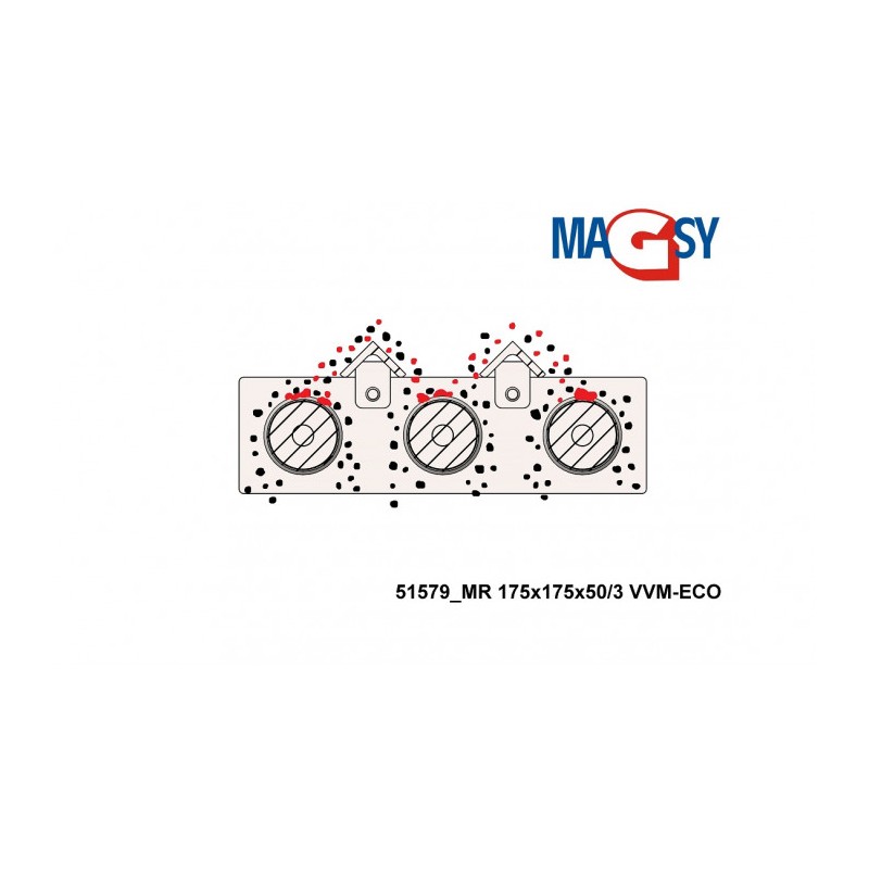 Grilă magnetică MR 175x175x50/3 VVM ECO