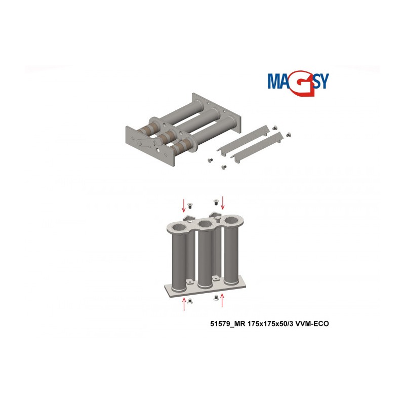 Grilă magnetică MR 175x175x50/3 VVM ECO