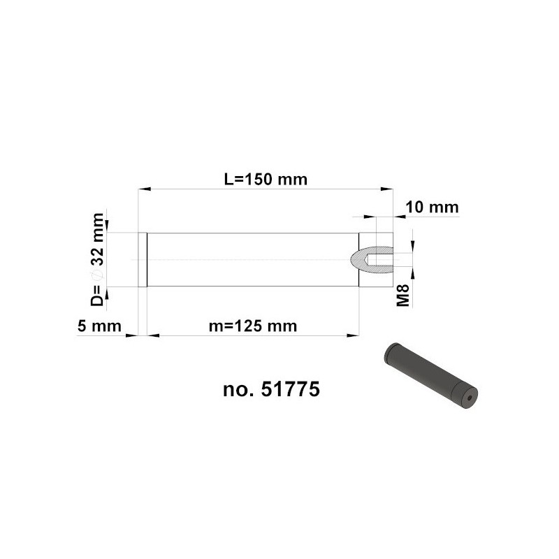 Bară magnetică - NdFeB diam.30 x 150 mm