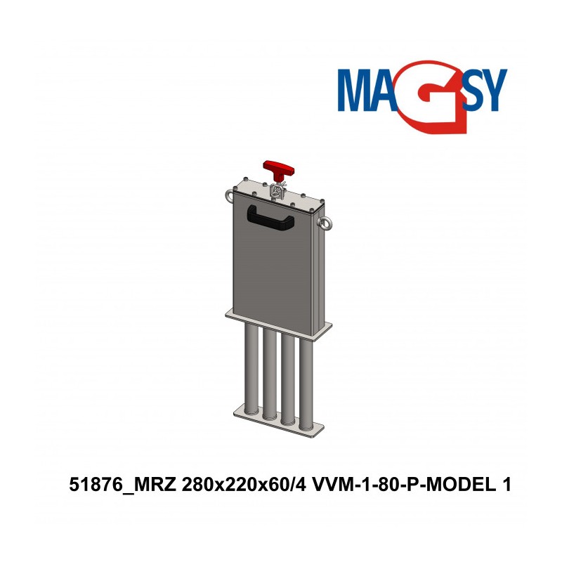 Separator magnetic pentru sisteme de racire si emulsii MRZ 280x220x60/4 VVM-1-80-P-MODEL 1