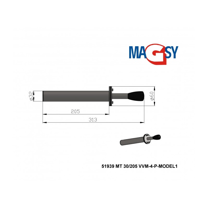 Bară magnetică de testare MT 30/205 VVM