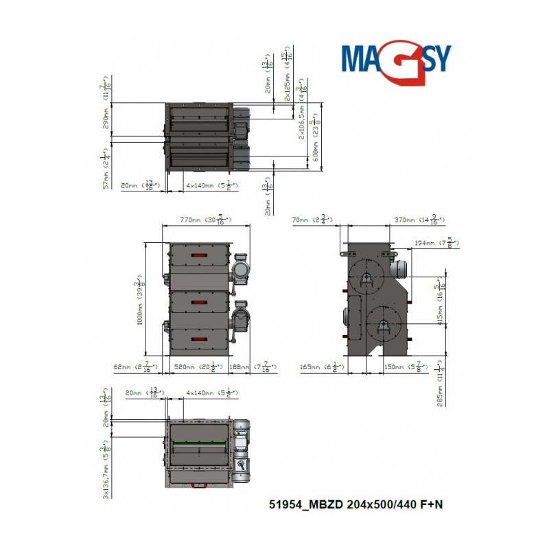 Tambur magnetic MBZ 204x500/400 F+N