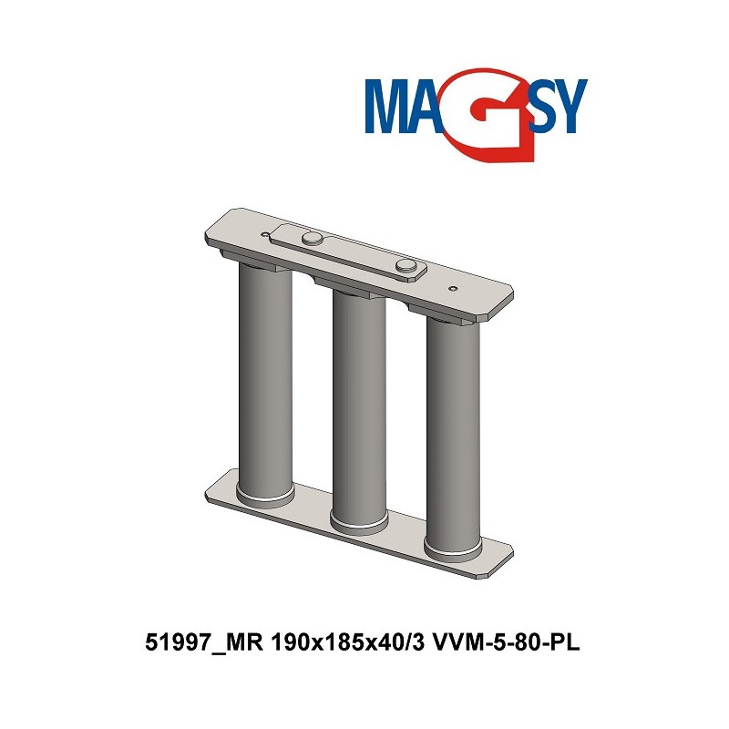 Grilă magnetică MR 190x185x40/3 VVM-5-80-PL