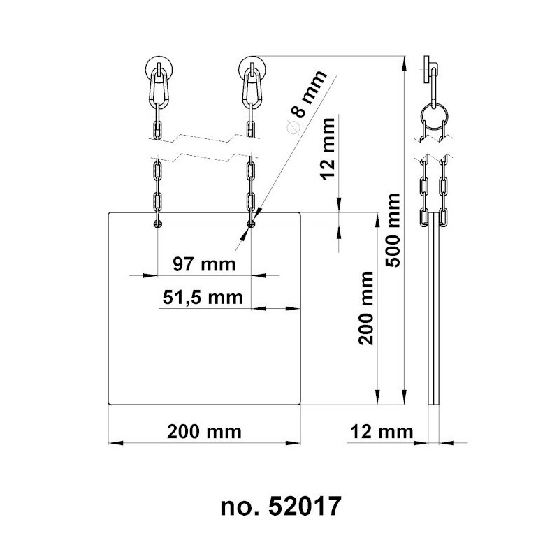 Placă magnetică pentru captarea prafului 640 x 500 x 12 mm
