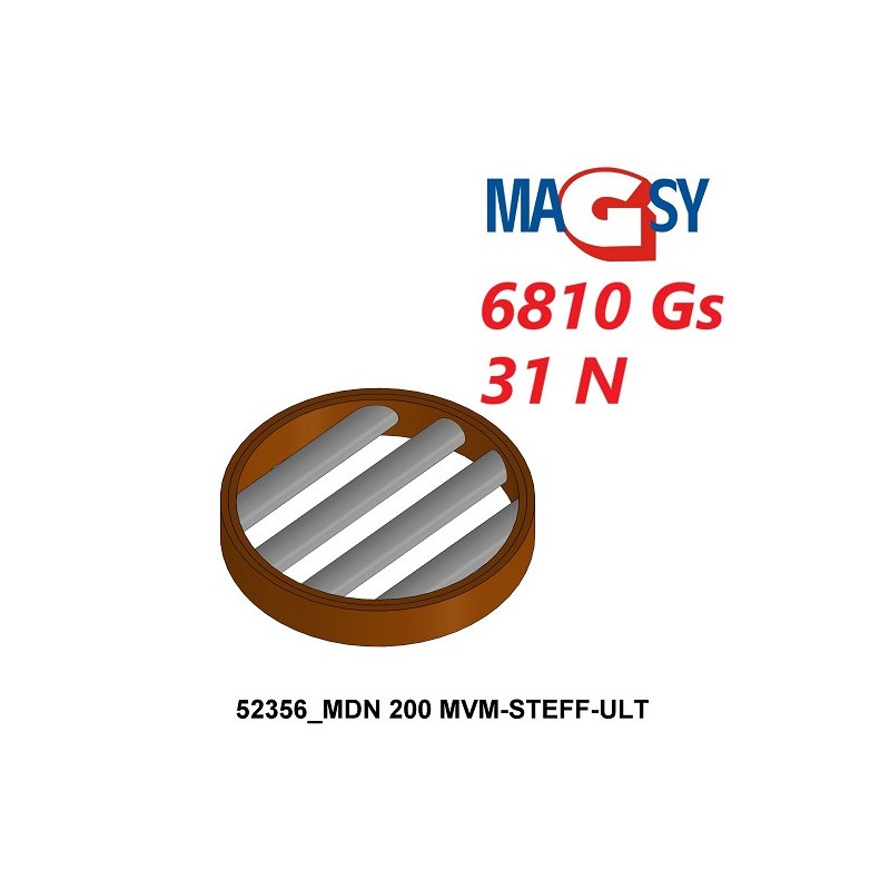 Magnet pentru pâlnia de alimentare MDN 200 MVM-STEFF-ULT, 6.810 Gs, 31 N