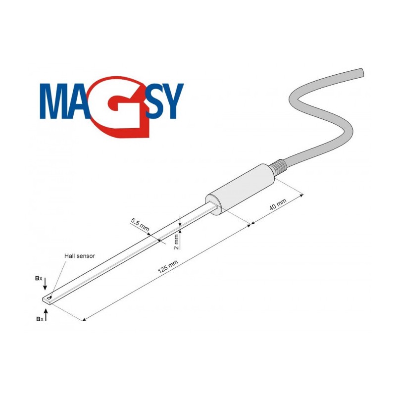 Gaussmetru/Teslametru MAGMAG SET cu sondă și cablu USB