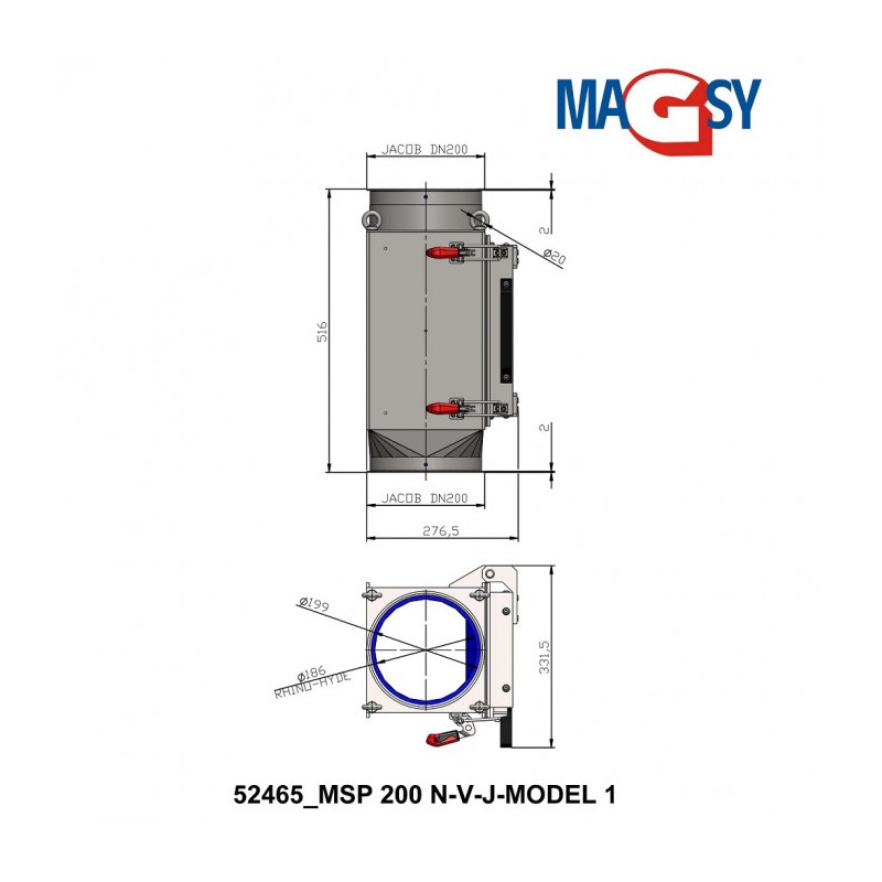 Separator magnetic tabular MSP 200 N-V-J-MODEL 1