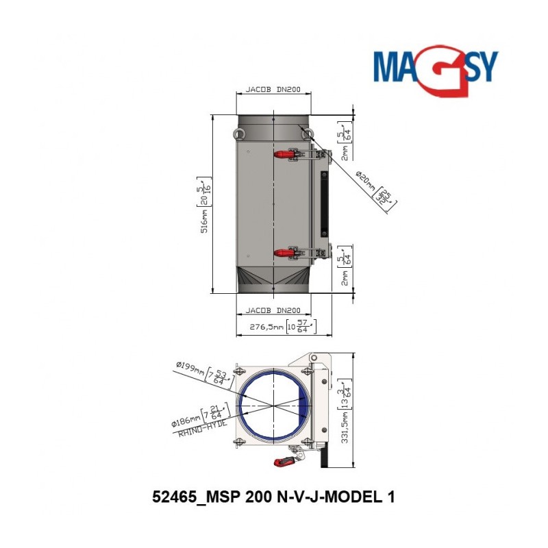 Separator magnetic tabular MSP 200 N-V-J-MODEL 1
