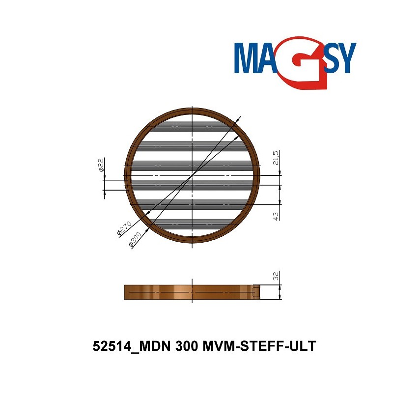 Magnet pentru pâlnia de alimentare MDN 300 MVM-STEFF-ULT