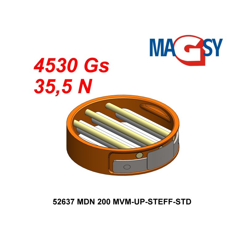 Magnet pentru pâlnia de alimentare MDN 200 MVM-UP-STEFF-STD, 4.530 Gs, 35.5 N