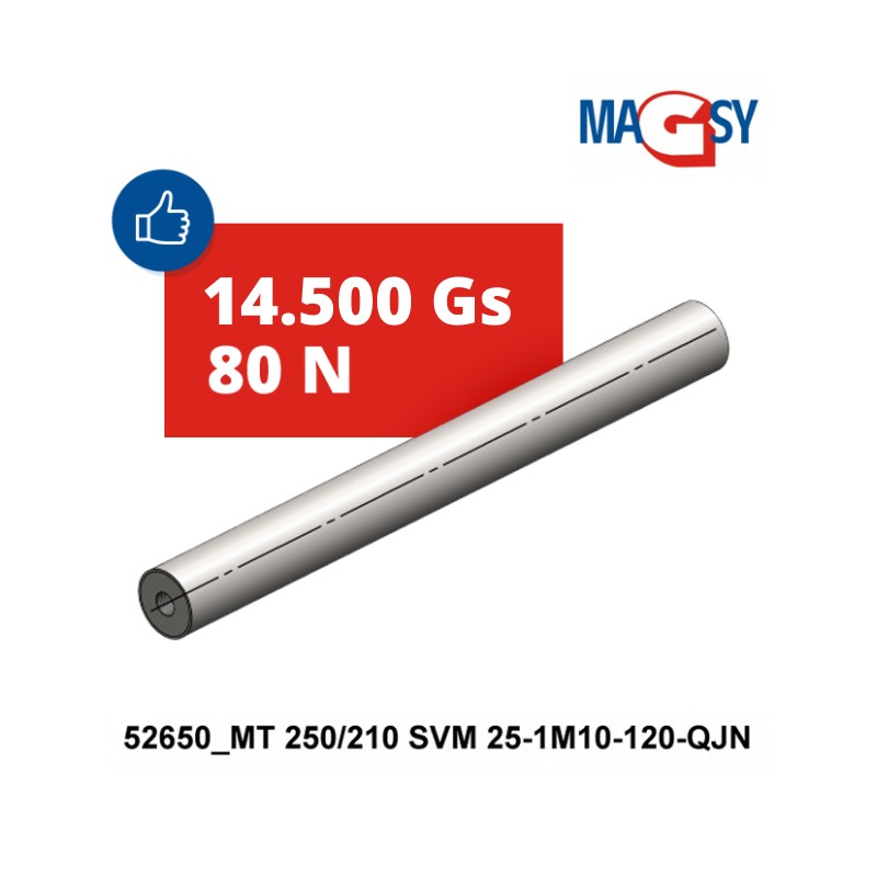 Bară magnetică - NdFeB pr.25 x 250 mm, 14.500 Gs, 95 N, 120 °C