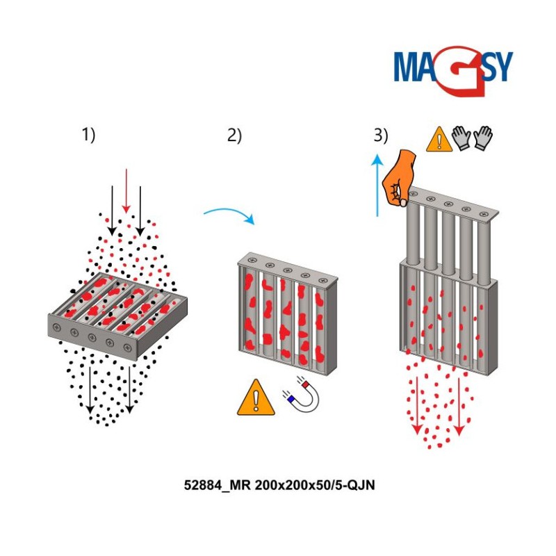 Grilă magnetică MR 200x200x50/5-QJN