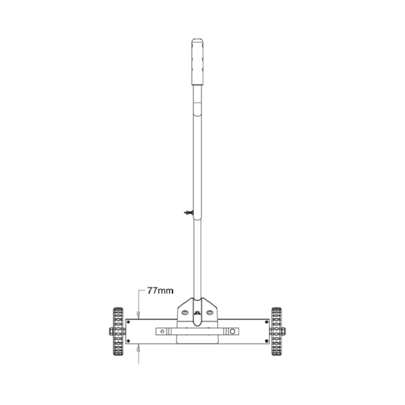 Mătură magnetică, lățime 600 mm, magneți din ferită