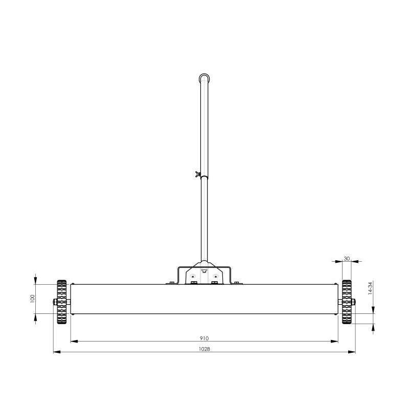 Mătură magnetică, lățime 90 cm, magneți de ferită