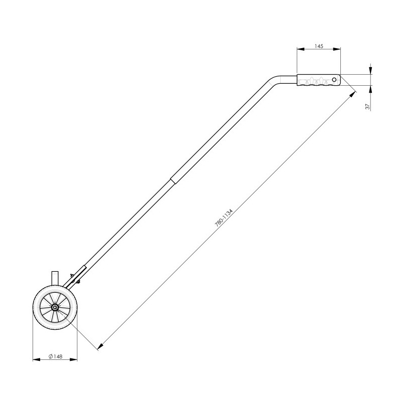 Mătură magnetică, lățime 90 cm, magneți de ferită