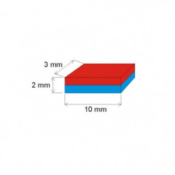 Magnet neodim bloc 10x3x2 N 120 °C, VMM65H-N44H