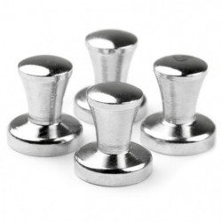 Magneti în carcasă metalică argintie - Mini - set 4 buc